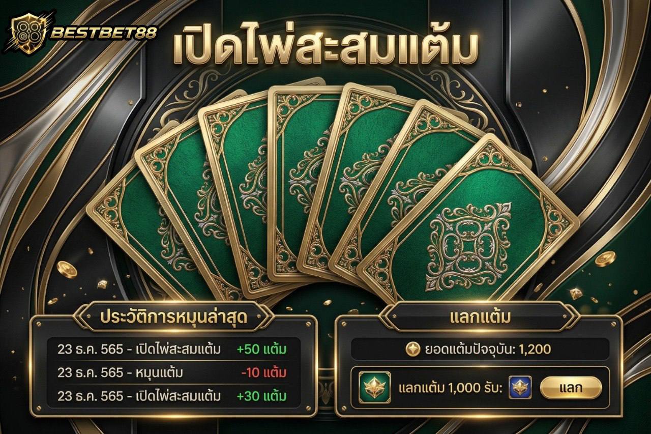 วงล้อและเปิดไพ่สะสมแต้ม